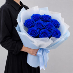 9 синих роз